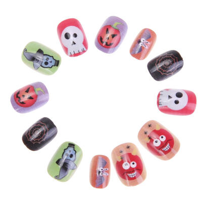 

12pcs Halloween Ghost DIY Nail Art Stickers Kids Pregnant Woman Nail Decor