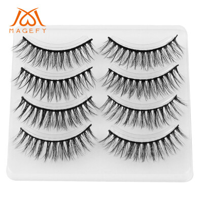 

〖Follure〗4Pair Luxury 3D False Lashes Fluffy Strip Eyelashes Long Natural Party