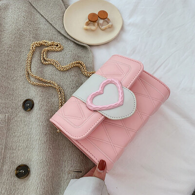

Lingge chain bag chic girls casual small square bag new 2019 simple womens shoulder bag Messenger bag