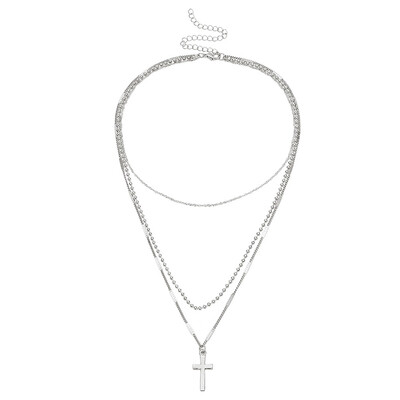 

MAA-OE Bohemian Bead Necklaces For Women Vintage Choker Cross Multi-layer Necklace Colares Statement Party Jewelry 2018 New