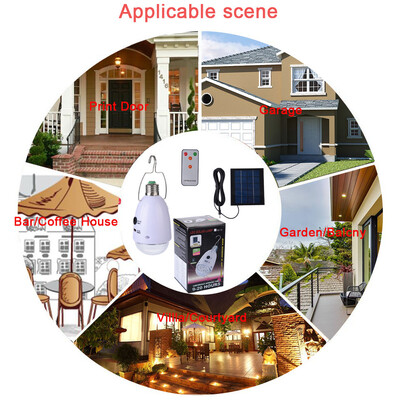 

Siaonvr Portable LED Multi-function Solar Light Hook Remote Control Dimmable E27
