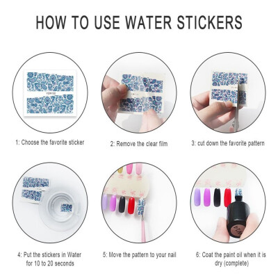 

〖Follure〗Water Decals Nail Art Transfer Stickers Big Sheet Manicure Decoration