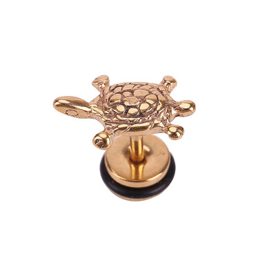 

Mens Womens Punk Cool Stainless Steel Tortoise Turtle Earrings Pierced Animal Earrings