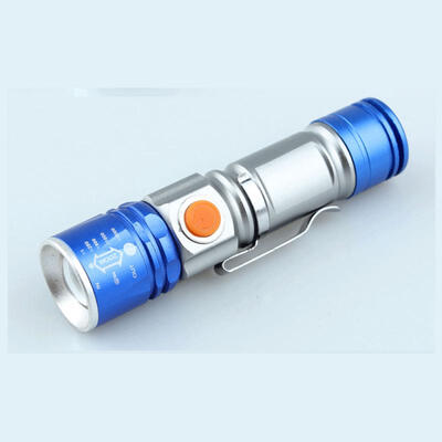 

Multifunctional Mini-bicycle Lamp USB Plug Charging LED Aluminum Alloy High-light Flashlight