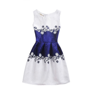 

Children Girls Princess Dress Sleeveless Kids Dresses For Girls Printed Casual Children Clothing Vestido Infantil New 8-13Y