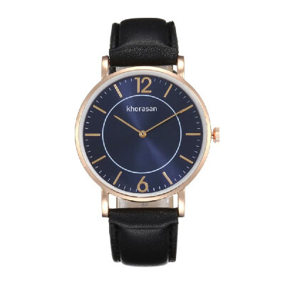 

Lady Fashion Simple Two Hands Quartz Watch Women Casual Leather Band Alloy Case Wrist Watch