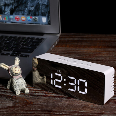 

Gobestart Multi Functional Digital LED Mirror Clock Alarm Night Lights Thermometer