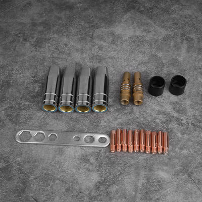 

Greensen 19Pcsset MIGMAG Welding Contact Tips 08 Gas Nozzle Tip Kit for Binzel 15AK