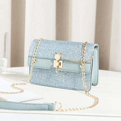 

Summer ins fashionable single shoulder lady bag Chao Korean version Baitao oblique bag chain is small&fresh