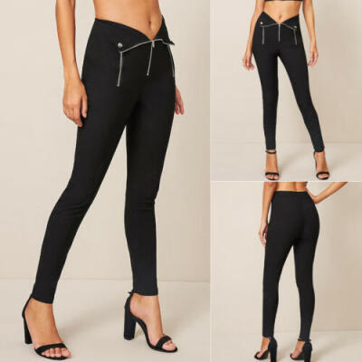 

Pencil Jeans Women Lady Stretch Casual Denim Skinny Pants High Waist Trousers US