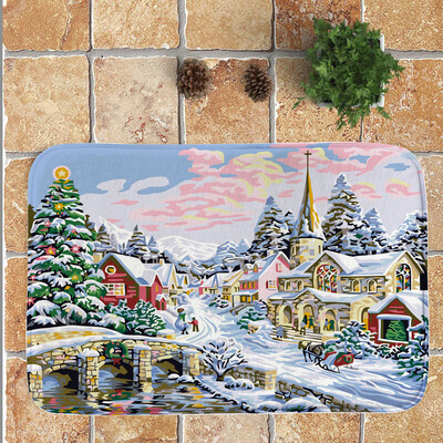

Tailored Christmas Festival Entrance Door Bathroom Floor Mat Indoor Bath Decor