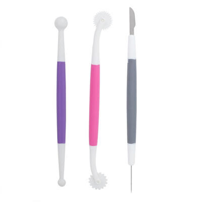 

Greensen 3pcs set Fondant Cake Decorating Tools Modelling Flower Patterns Pastry Carving Cutter