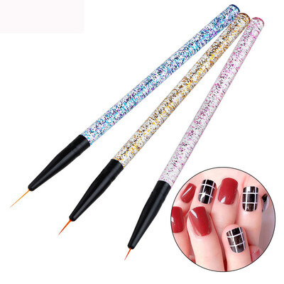 

Toponeto 3pcsNail Art UV Gel Polish Design Dot Painting Detailing Pen Brushes Tool