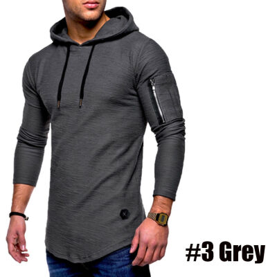 

Mens Muscle Hoodie Tank Top Bodybuilding Gym Workout Long Sleeve Vest T-shirt