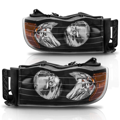 

Headlight Assembly Fit for 2002-2005 Dodge Ram 15002003-2005 Dodge Ram 2500 3500 Black Housing