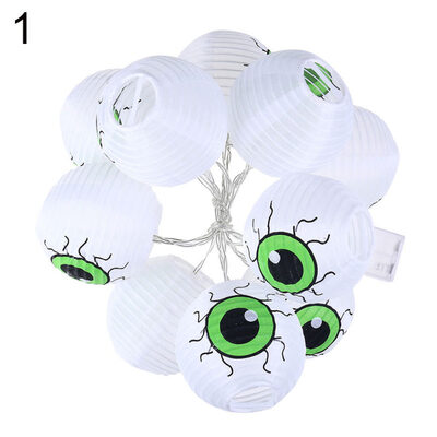 

115cm 10LED Halloween Spider Paper Lantern Fairy String Light Party Lamp Decor