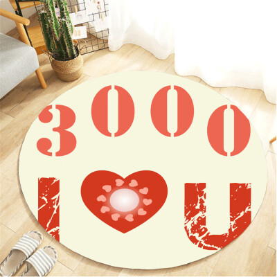 

Toponeto I Love You Three Thousand Text Carpet Childrens Room Home Decoration