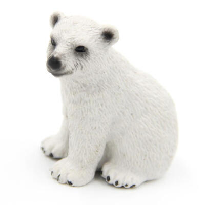 

Mini Simulation Wild Animal Polar Bear Model Solid Toy Crafts Ornaments