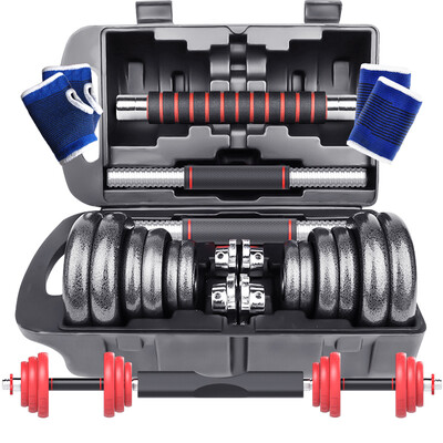 

Double brand paint dumbbell men&women multi-function barbell 20kg 10 kg 2 gift box set sports fitness training sports equipment home upgrade