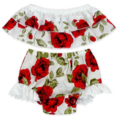 

Toddler Infant Baby Girls Floral TopsBottoms Briefs 2pcs Outfits Set Clothing