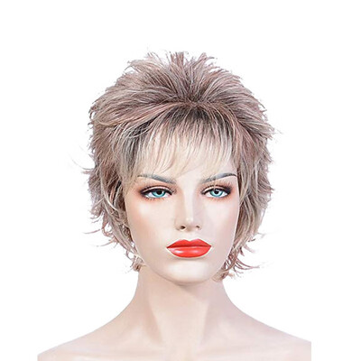 

European&American fashion short curly wig female bouffant bobo head high temperature silk wig head set