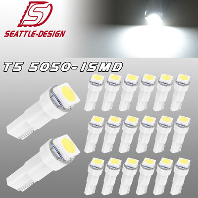 

20x T5 17 73 74 5050 LED Cool White Dashboard Instrument Panel Gauge Bulb Lights
