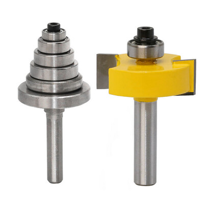 

〖Follure〗Shank Rabbet Router Bit with 6 Bearings Set Interchangeable Bearings