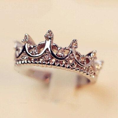 

Rose-Shape Ring Fashion Diamond Ring Rose Gold Crown Ring Wedding Engagement Party Jewelry Best Gift for Women Girl