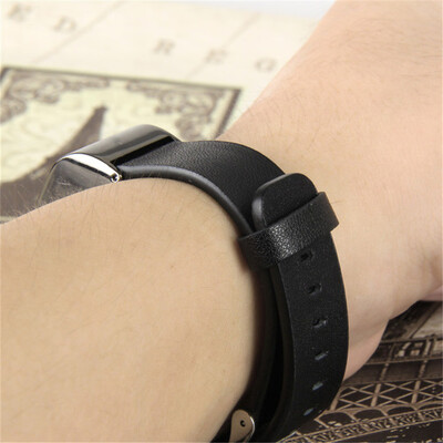 

〖Follure〗Leather Accessory Band Bracelet Watchband For Huawei Honor Band 3 BK