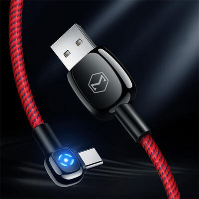 

Bent Type-C Cable USB-C Charging And Syncing Cable For Huawei Samsung-1m