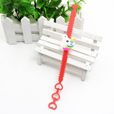 

Cartoon UNICORN Slap Bands Snap Band Bracelet Silicone Wristband Girls Party