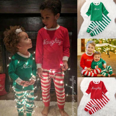 

UK Toddler Kid Baby Boy Girl Christmas Xmas Sleepwear Nightwear Pajamas Set PJS