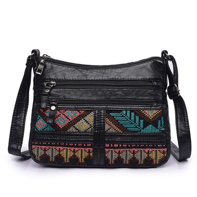 

Tailored Womens Fashion Retro Shoulder Bag Solid Color Large Capacity Messenger Bag