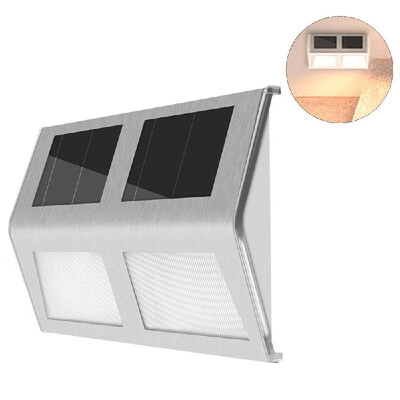 

6LED Solar Powered Stair Lights Wall Lamp Solar Step Light Water-resistant Outdoor Lighting Walkway Light for Deck Path Patio Gard