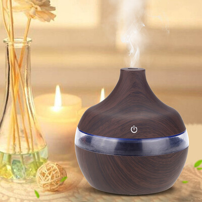 

Greensen 300ml Wood Grain USB Humidifier Colorful LED Night Light Mist Maker for Office Car Home