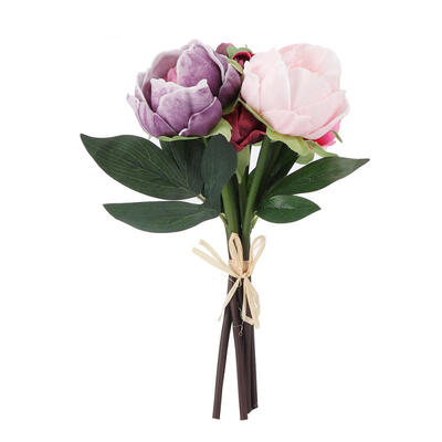 

Greensen Holding flowers Purple Simulation Bouquet Princess Peony Flower Wedding Home Party Decoration
