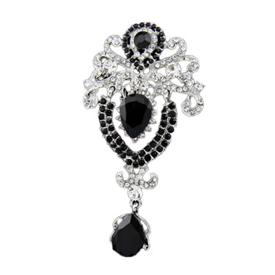

New Wedding Jewelry Valentine Day Gift Ladies Girls Luxury Platinum Plated Dazzling Crystals Rhinestones Drops Crown