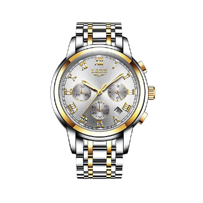 

LIGE 9810 Men Watch Quartz Business Simple Wristwatch Calendar Date Hour Minute Second Display Timer 3ATM Waterproof Fashion Casua