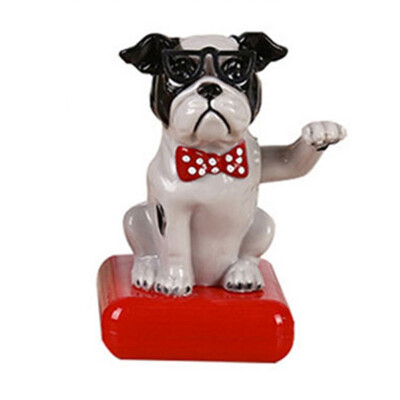 

Nodding Puppy Doll Car Ornaments Cute Dancing Shaking Head Dashboard Decoration Auto Accessories Solar Powered Car-styling