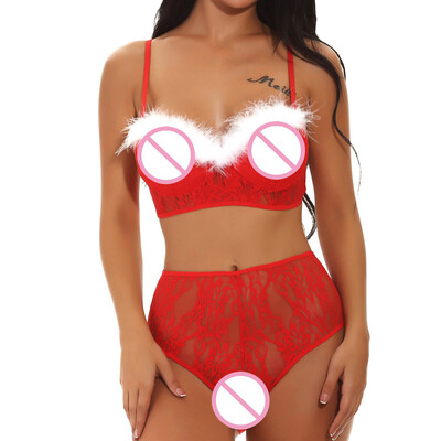 

Toponeto Christmas Plus Size Women Sexy Underwear Spice Suit Temptation Underwear