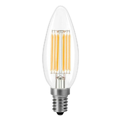 

6W LED Light Bulb 2700K Warm White E14 Base Candelabra Bulb LED Lamp 50W Equivalent Clear Filament Vintage Style LED Light Bulb