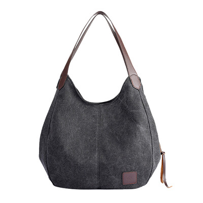 

Large Capacity Pocket Casual Canvas Tote Womens Shopping Handbag Fashion Shoulder Bags Beach Bags For Women Bolsos Mujer T30