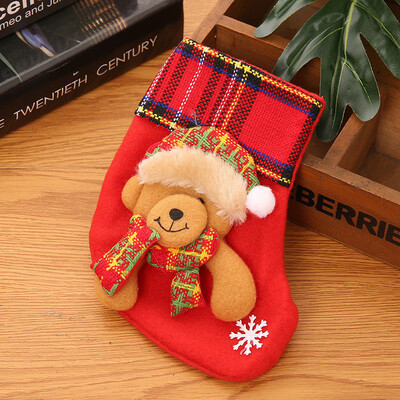 

Gobestart Christmas Stockings Socks Santa Claus Candy Gift Bag Xmas Hanging Decor