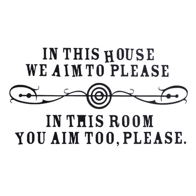 

In This House Waterproof Toilet Wall Stickers Removable Toilet Seat Decor