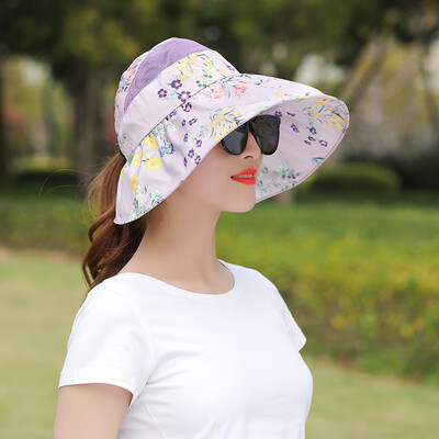

Sunhat Female Sunscreen Outdoor Summer Korean Hat Sunshade Hat Anti-ultraviolet Folding Fashion Beach Hat