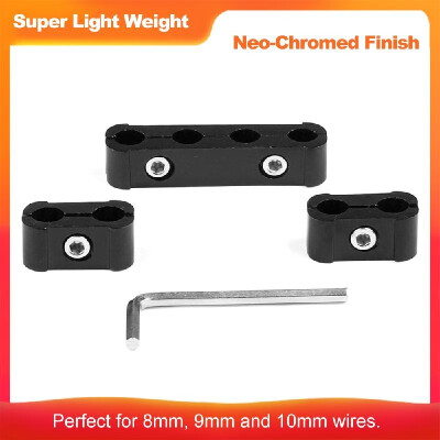 

3Pcs Aluminum Engine Spark Plug Wire Separator Divider Organizer Clamp Kit