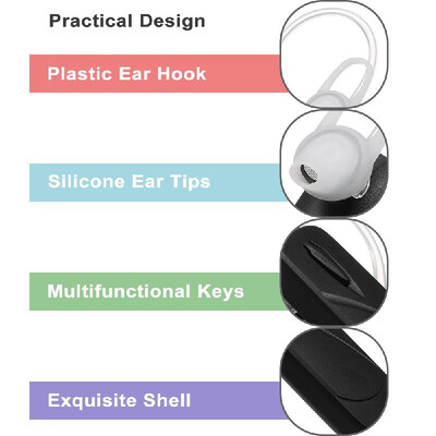 

AL5 Wireless Bluetooth Headphone Single-ear Business Headset Ear Hook with Mic Ear Hook