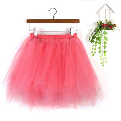 

Roseonmyhand Womens High Quality Pleated Gauze Short Skirt Adult Tutu Dancing Skirt