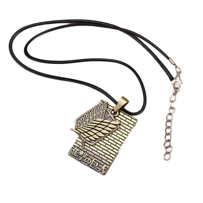 

Attack on Titan Wings of Liberty Pendant Leather Cord Necklace Costume Props