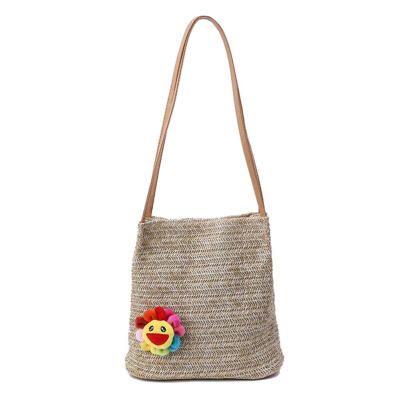 

Straw Flower Shoulder Bag Summer Beach Women Handbags Large Capacity Tote